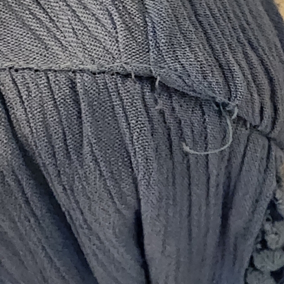 Jessica Simpson blue white embroidered tie shoulder mini dress XS - Picture 3 of 12